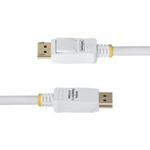 StarTech.com Cavo DisplayPort 1.2 Certificato VESA Bianco da 1,8 m, 4K 60 Hz, 21,6 Gbps, Connettori DP a scatto, cavo DP 1