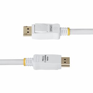 StarTech.com Cavo DisplayPort 1.2 bianco certificato VESA da 3 m, 4K 60 Hz, 21,6 Gbps, connettori DP agganciati, cavo per 
