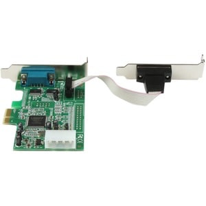 StarTech.com Serial Adapter with 16550 UART - Dual-profile Plug-in Card - 1 - TAA Compliant - PCI Express x1 - PC, Mac, Li