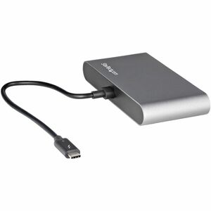 StarTech.com Thunderbolt 3 Docking Station for Notebook - Black, Silver - 2 Displays Supported - 4K - 3840 x 2160 - 1 x US