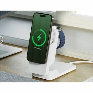 Matrix Ultimate Power Bank - White - For AirPod, Apple Watch, Smartphone, Qi-enabled Device, iPhone - 1 x Type-C 27.5W - 5