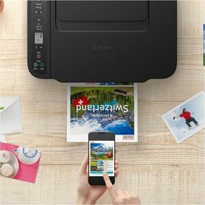 Canon PIXMA TS3750i Wired & Wireless Inkjet Multifunction Printer - Colour - Black - Copier/Printer/Scanner - 4800 x 1200 