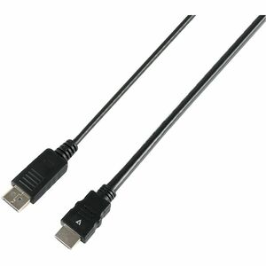V7 V7DP14HDMI21-3M-BLK 3.05 m DisplayPort/HDMI Cabo A/V - Cable for Dispositivo áudio/vídeo, Computador, Monitor, Projetor