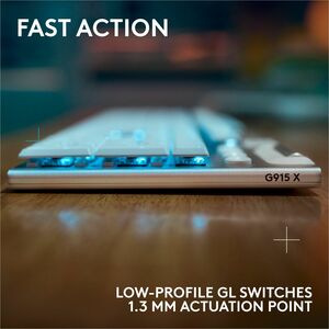 Logitech G915 X LIGHTSPEED Low-Profile Wireless Gaming Keyboard, Double-Shot PBT Keycaps, Fully Programmable Keys, RGB Bac