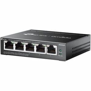 TP-Link Omada ES205GP 5 Ports Manageable Ethernet Switch - Gigabit Ethernet - 10/100/1000Base-T - 2 Layer Supported - 65 W