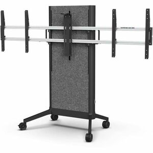 SMS EVER Height Adjustable Display Stand - Up to 248.9 cm (98") Screen Support - 120 kg Load Capacity - Floor - Polyethyle