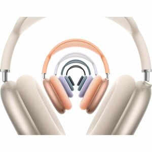 Apple AirPods Max 无线 挂耳式, 头戴式 立体声 耳机 - 星光色 - Siri - 双声道 - 头戴护耳式 - 蓝牙