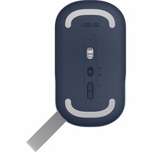 Asus Marshmallow MD100-QB-SB Mouse - Bluetooth/Radio Frequency - USB - Optical - Quiet Blue - Wireless - 10 m (393.70") - 