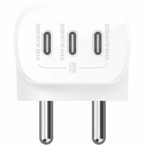 Belkin BoostCharge 3 Port USB-C Wall Charger with PPS 67W- White