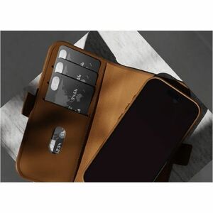 dbramante1928 ApS Lynge Carrying Case (Wallet) Apple iPhone 16 Pro Max Smartphone - Dark Tan - Drop Resistant, RFID Resist