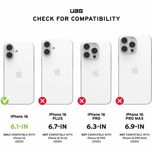 Urban Armor Gear Plasma XTE Rugged Case for Apple iPhone 16 Smartphone - Black/Orange - Drop Resistant, Scratch Resistant,