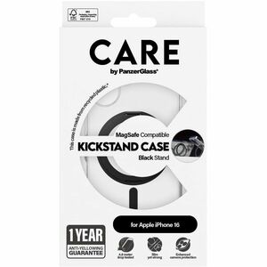 CARE Case for Apple iPhone 16 Smartphone - Transparent, Black - Drop Resistant, Yellowing Resistant, Scratch Resistant, Sh