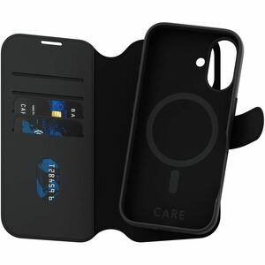 CARE Tango Carrying Case (Wallet) Apple iPhone 16 Smartphone - Transparent - Drop Resistant, Crush Resistant - Vegan Leath
