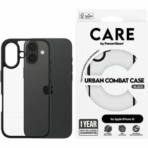 CARE Urban Combat Case for Apple iPhone 16 Smartphone - Black - Drop Resistant, Scratch Resistant, Shock Resistant, Yellow