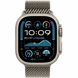 Apple Adjustable Smartwatch Band - 1 - Milanese Design - Medium (M) - Loop Attachment - Natural - Titanium, Mesh
