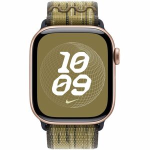 Apple Adjustable Smartwatch Band - 1 - One Size - Hook & Loop Attachment - Green, Grey - Woven Nylon, Nylon Weave