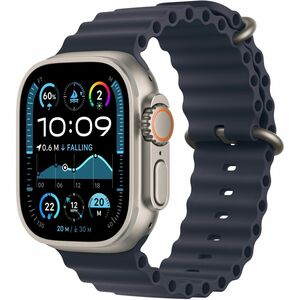 Apple Adjustable Smartwatch Band - 1 - One Size - Loop Attachment - Navy - Titanium, Fluoroelastomer