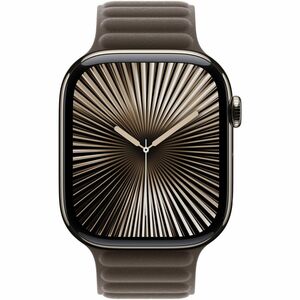 Apple Adjustable Smartwatch Band - 1 - Small (S)/Medium (M) - Link Attachment - Dark Taupe - FineWoven, Polyester