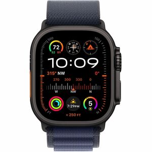 Apple Rugged Adjustable Smartwatch Band - 1 - Medium (M) - Hook & Loop Attachment - Navy - Titanium, Polyester