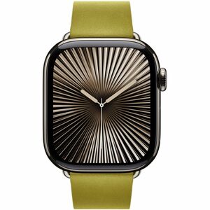 Apple Adjustable Smartwatch Band - 1 - Large (L) - Buckle Attachment - Chartreuse - FineWoven, Polyester