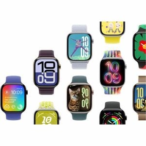 Apple Watch Series 10 Smart Watch - 46 mm Case Height - 39 mm Case Width - Jet Black Case Color - Black Band Color - Alumi