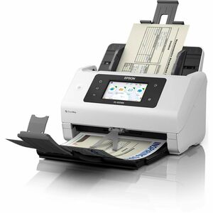Epson WorkForce DS-800WN Sheetfed Scanner - 600 x 600 dpi Optical - White - 30-bit Color - 10-bit Grayscale - 50 ppm (Mono