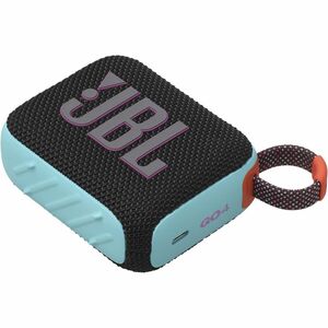 JBL Go 4 Portable Bluetooth Speaker System - 4.2 W RMS - Funky Black - 90 Hz to 20 kHz - Battery Rechargeable - 1