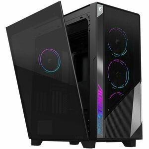 Aorus Computer Case - Mini ITX, Micro ATX, ATX Motherboard Supported - Mid-tower - Steel, Plastic, Glass, Tempered Glass, 