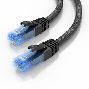 CABLE RED HEADLINE RJ45 CAT.6 UTP AWG26 CCA BLACK 30CM