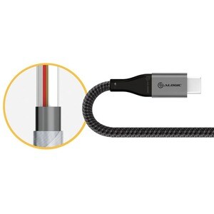 Alogic SUPER Ultra 3 m USB-C Datentransferkabel - 1 - Cable for Smartphone, Tablet, Notebook - 480 Gbit/s - Abschirmung - 