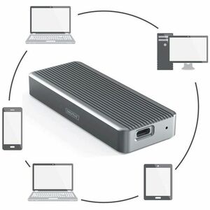 Digitus DA-71157 Laufwerksgehäuse M.2, PCI Express NVMe - USB 3.2 (Gen 2x2) Typ C Host Interface Extern - Grau - 1 x SSD u