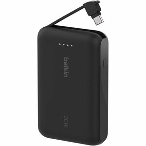Belkin BoostCharge Power Bank 10K With Integrated Cable - For Smartphone, Tablet PC, iPad mini, iPad, iPad Pro - 10000 mAh