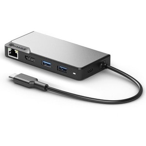 Alogic Fusion ALPHA USB-Typ C Docking Station - Grau - 4K - 3840 x 2160 - 3 x USB-Anschlüsse - 2 x USB 3.0 - USB Typ-A - U