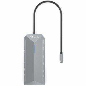USB-C DOCK 12EN1 USB-C A 2XHDMI RJ45 USB-A USB-C SD/MICRO GRIS 1