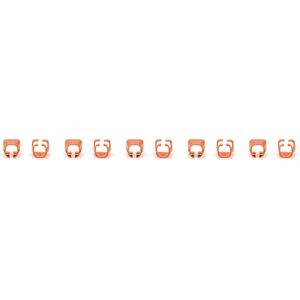 Digitus Cable Organizer - Orange - 100 Piece Pack - Cable Boot - Polyvinyl Chloride (PVC)