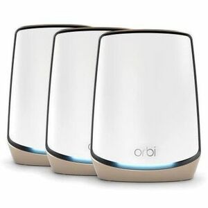 Netgear Orbi RBK863SB Wi-Fi 6 IEEE 802.11 a/b/g/n/ac/ax Ethernet Wireless Router - Tri Band - 2.40 GHz ISM Band - 5 GHz UN