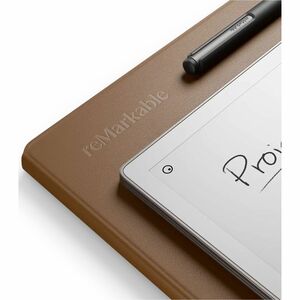 Remarkable Carrying Case (Folio) for 11.8" Remarkable Tablet - Brown - Leather, Polyester Body - Textured - 0.7" Height x 