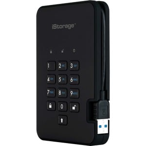SSD iStorage diskAshur2 - Externe - 2 To - Noir - Conforme aux normes TAA - USB 3.1 - 294 Mo/s Taux de transfer maximale e