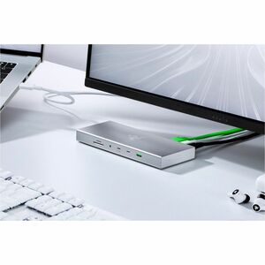 Station d'accueil Razer USB Type C - Lecteur de carte mémoire - SD, microSD - Mercure, Aluminium - 2 Écrans supportées - 4