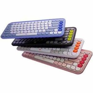 Logitech POP Icon Keys Tastatur - Kabellos Konnektivität - Deutsch - QWERTZ Layout - Graphit, Grün - Bluetooth - Easy-Swit