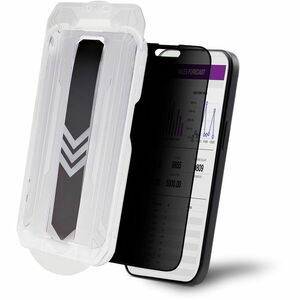 StarTech.com Tempered Glass Privacy Screen Filter for iPhone 15 Plus - Black - 1 - For 17 cm (6.7") OLED iPhone 15 Plus - 