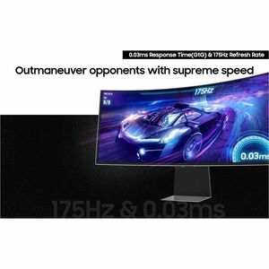 Samsung Odyssey OLED G8 S34DG856SN 34" Class UW-QHD Curved Screen Gaming OLED Monitor - 21:9 - Silver, Black - 34" Viewabl