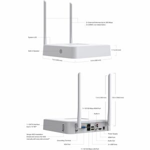 VIGI NVR1108H-W 8 Channel Wired Video Surveillance Station - Network Video Recorder - HDMI - 4K Recording