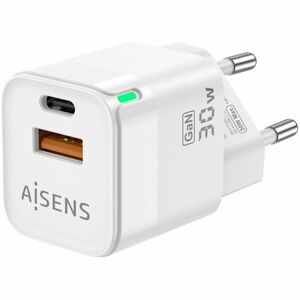 CHARGER GAN 30W USB-C PD3.0 QC4.0 USB-A QC3.0 WHITE