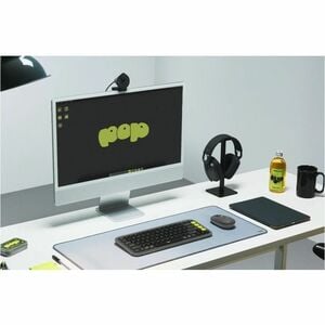 Logitech POP Icon Combo Keyboard & Mouse - Wireless Bluetooth Keyboard - English - Graphite - Wireless Bluetooth Mouse - O