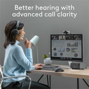 Logitech Zone Wireless 2 Noise Canceling Headset with Hybrid ANC, Native Bluetooth - Microsoft Teams Certification - Stere