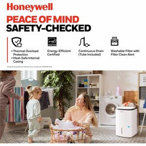 Honeywell TP70AWKNR Dehumidifier - 1.75 gal Tank - 4000 Sq. ft. - White