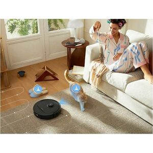 Robot Vacuum Cleaner Roborock Qrevo Plus senza filo - Nero - 60 W Motore - 330 mL Capacità polvere - 80 mL Capacità serbat