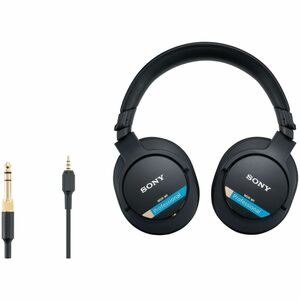 Sony MDR-M1 Wired Over-the-ear, Over-the-head Binaural Stereo Headphone - Black - Circumaural - 50 Ohm - 5 Hz to 80 kHz - 