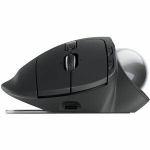 Logitech MX Ergo S Trackball - Optical - Wireless - 32.81 ft - Bluetooth - Rechargeable - Graphite - USB Type A - 2048 dpi